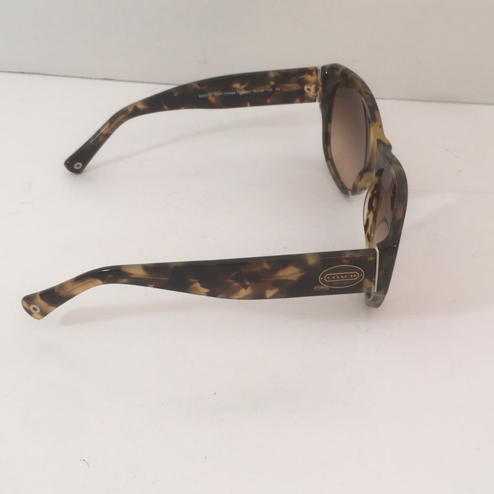 Coach Sunglasses Hayden Dark Vintage Tortoise with case - Picture 3 of 16